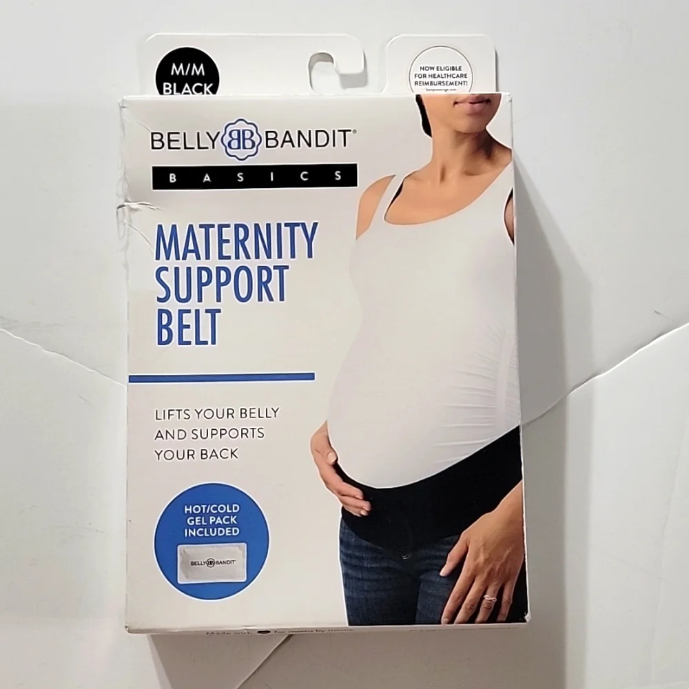 Belly & Back Maternity Support Belt- Belly Bandit Black Medium - Picture 7 of 8